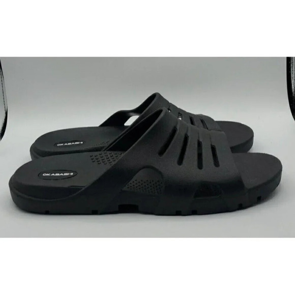 Okabashi Eurosport Slides Sandals Mens XXL Size 12 - 13 Black Gray Water Shoe - Picture 6 of 12